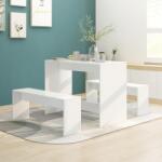 vidaXL Set mobilier de bucătărie, 3 piese, alb, PAL (809476)