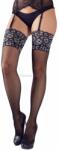 Cotelli Lingerie Stockings, Cottelli Legware, black/silver - S/M