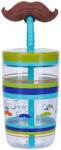 Contigo Детска чаша със сламка Contigo - Electric Blue Mustache, 470 ml (2094993)