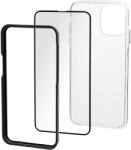 A+ Tempered Glass 3D Védőfólia és A+ átlátszó szilikon tok készlet, iPhone 13/13 pro 6.1" 2020 (BSCV13)