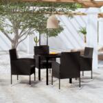 vidaXL Set de servit masa pentru grădină, 5 piese, negru (3099614)