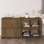 vidaXL Servante, 2 buc. , stejar maro, 70x41x75 cm, lemn prelucrat (3098096) Comoda
