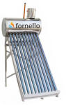 Fornello Panou solar nepresurizat Fornello pentru producere apa calda, cu rezervor inox 82 litri, 10 tuburi vidate si vas flotor 5 litri (solarnepresfornello10tub82l)