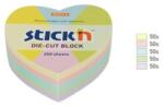 STICKN Notes autoadeziv Die-Cut - inima, 64 x 67 mm, 250 file, Stick"n - 5 culori pastel (HO-21835)