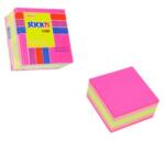 STICKN Cub notes autoadeziv 51 x 51 mm, 250 file, Stick"n - neon/pastel asortate (HO-21533)