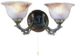 Reccagni Angelo Aplica de perete rustica design italian din alama cu lemn 2801 (RA-A. 2801/2)