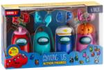 PMI Комплект екшън фигури P. M. I. Games: Among Us - Crewmates (8 hats and accessories) (Series 2), 4 бр. , асортимент (074507)