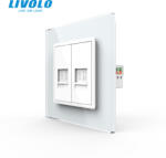 LIVOLO Priza dubla telefon si retea calculator RJ45 Livolo (VL-FCTP/FCCP-1WP-P7E)