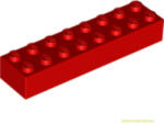LEGO® Alkatrészek (Pick a Brick) Piros 1X2X8 Elem 6036408