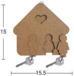 CADENCE MDF kulcstartó házikó forma kivehető kulcstartó figurával CADENCE 14x15, 5cm A030 (A030)