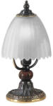 Reccagni Angelo Veioza, Lampa de masa design italian din alama cu lemn 3510 (RA-P. 3510)