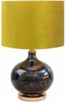 Eurofirany Katie 03 asztali lámpa bársony búrával Fekete/arany 40x62 cm (HS396533)