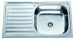 Inter Ceramic Кухненска мивка ICK 7540 L, неръждаема стомана, ляв плот, със сифон, 75x40см (7540 L) Мивка за вграждане