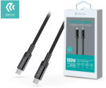 DEVIA USB Type-C - USB Type-C adat- és töltőkábel 1, 5 m-es vezetékkel - Devia Extreme Speed Series PD Cable - 100W - fekete - nextelshop