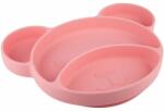 Canpol babies Suction plate Bear osztott tányér tapadókoronggal Pink 500 ml