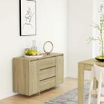 vidaXL Servantă cu 3 sertare, stejar Sonoma, 120x41x75 cm, PAL (809614) Comoda