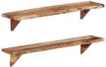 vidaXL Rafturi de perete, 2 buc. , 110x20x18 cm, lemn masiv de acacia (337824) Raft