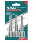 TOTAL - Set 3chei 13mm -1/4 hex - 65mm" - MTO-TAC271331 (TAC271331) Set capete bit, chei tubulare