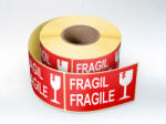 Label Print Etichete personalizate, FRAGIL FRAGILE rosu, 50x100 mm, 1000 buc rola (06905631012701)
