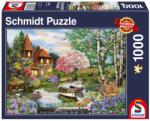 Schmidt Spiele Puzzle Schmidt din 1000 de piese - Casa de langa lac (58985) Puzzle