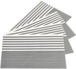 4-Home Suport farfurie Stripe gri, 30 x 45 cm, set 4 buc