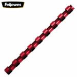 Fellowes spirál, műanyag, 8 mm, piros, 21-40 lap, 100db (IFW53456)