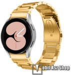  Fém okosóra szíj - ARANY - rozsdamentes acél, csatos, 20mm széles - SAMSUNG Galaxy Watch4 Classic 46mm (SM-R890) / Watch4 Classic 42mm (SM-R880) / Watch4 44mm (SM-R870) / Watch4 40mm (SM-R860)