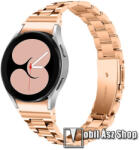  Fém okosóra szíj - ROSE GOLD - rozsdamentes acél, keskeny kivitel, csatos, 20mm széles - SAMSUNG Galaxy Watch4 Classic 46mm (SM-R890) / Watch4 Classic 42mm (SM-R880) / Watch4 44mm (SM-R870) / Watch4 4