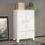vidaXL Dulap de haine industrial, alb, 67x35x107 cm, oțel (339611) Garderoba