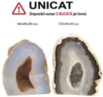  Geoda din Agata cu Cristal de Cuart Natural - 90-101 x 78-83 x 52-55 mm - 1 Buc