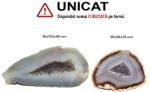  Geoda din Agata cu Cristal de Cuart Natural - 50 x 66-105 x 34-48 mm - 1 Buc
