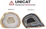  Geoda din Agata cu Cristal de Cuart Natural - 60-68 x 86-99 x 31-50 mm - 1 Buc