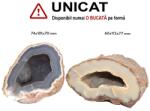  Geoda din Agata cu Cristal de Cuart Natural - 60-74 x 101-112 x 70-77 mm - 1 Bucv
