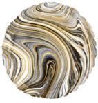 Amscan Anagram Balon folie efect marbelz marmura negru si auriu 43 cm - articole-petreceri - 9,99 RON