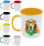  Basset Hound vízfestmény - Színes Bögre (626840)