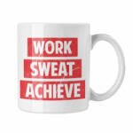  Work Sweat Achieve - Fehér Bögre (417829)