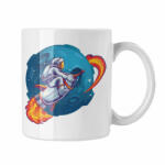  Rakétás Űrhajós - Fehér Bögre (143221)