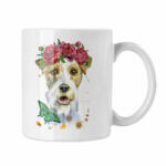  Fox Terrier vízfestmény - Fehér Bögre (850731)