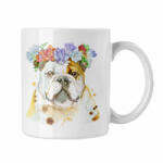  Bulldog vízfestmény - Fehér Bögre (323398)