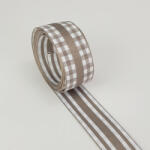  Kétoldalas textil szalag 2, 5cm*2m vintage barna - kosarbolt