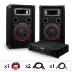 Electronic-Star Pereche de boxe pasive DJ PA Set "DJ-12" amplificator si boxe (PL-1180-2679) (PL-1180-2679)