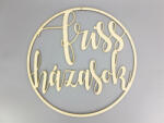  Natúr fa - "Friss házasok" felirat keretben 40cm - kosarbolt