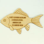  Natúr fa - Feliratos halacska dísz - A két legjobb alkalom horgá. . " 19*12cm - kosarbolt