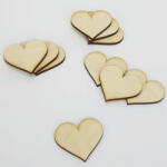  Natúr fa - Szív 4cm 10db/cs - kosarbolt