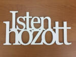 Fa - "Isten hozott" felirat koszorúra fehér 10x20cm