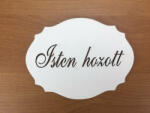  Natúr fa - "Isten Hozott" kiesős tábla fehér