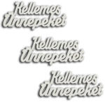  Kellemes Ünnepeket felirat fehér15cm 3db/csomag