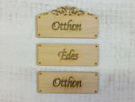  Natúr fa - "Otthon Édes Otthon" táblák 12cm - kosarbolt