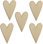  Natúr fa - Hosszúkás szív 5, 5cm*8, 5cm 5db/cs - kosarbolt