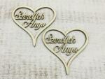 Szeretlek Anyu" felirat szívben 2db/csomag - kosarbolt